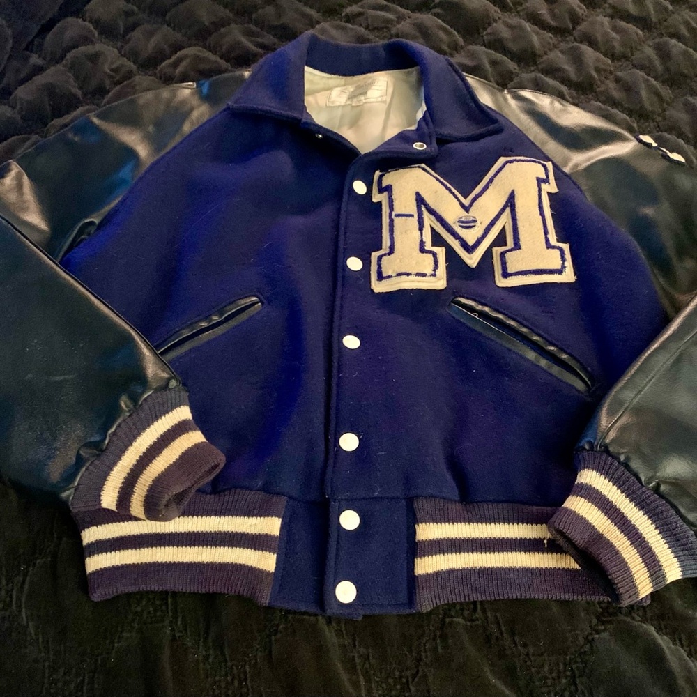 Vintage Howe Naugalite Varsity Letter “M” Jacket size 42